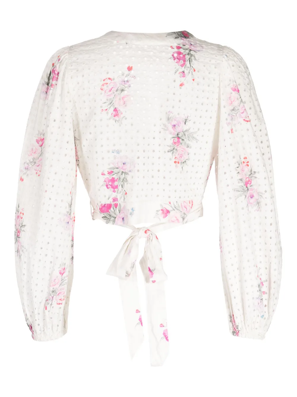 LoveShackFancy Kinza broderie-anglaise cotton top - Wit