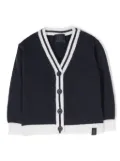Fay Kids two-tone wool cardigan - Blue