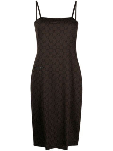 Fendi Pre-Owned monogram-pattern fitted dress
