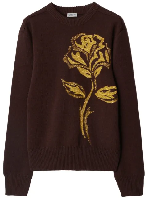 Burberry Rose intarsia-knit jumper