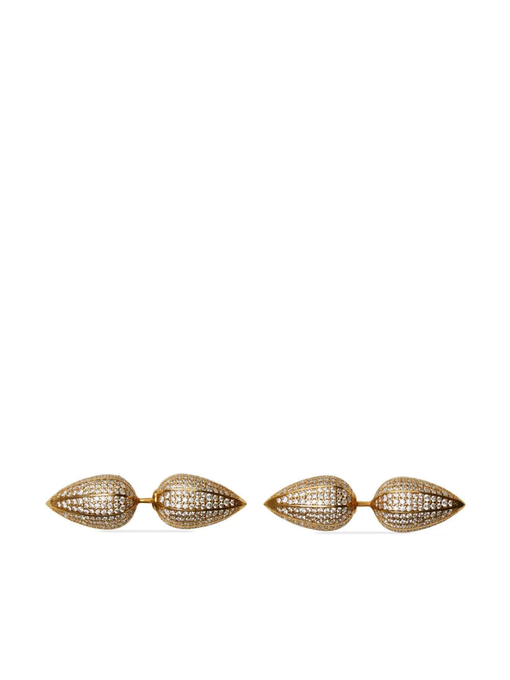 Burberry crystal-embellished pear earrings - Gold