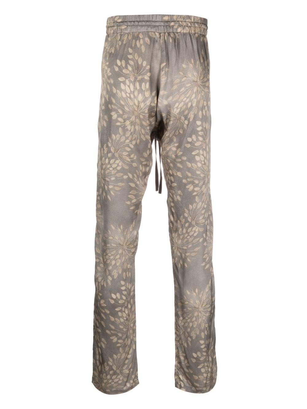 Shop Mouty Jaguar Floral-print Drawstring Trousers In Grey