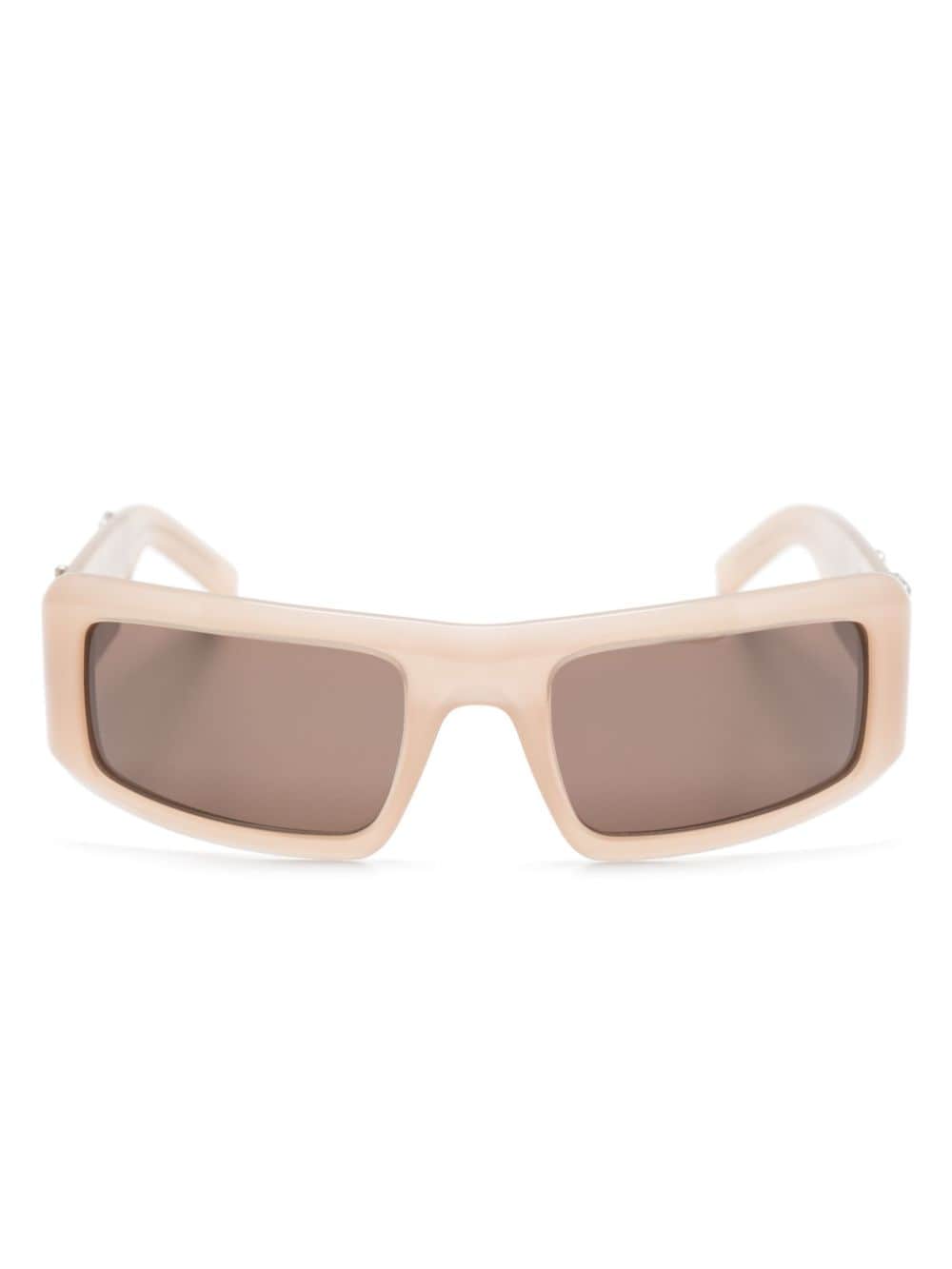 Palm Angels Logo-plaque Rectangle-frame Sunglasses In Pink