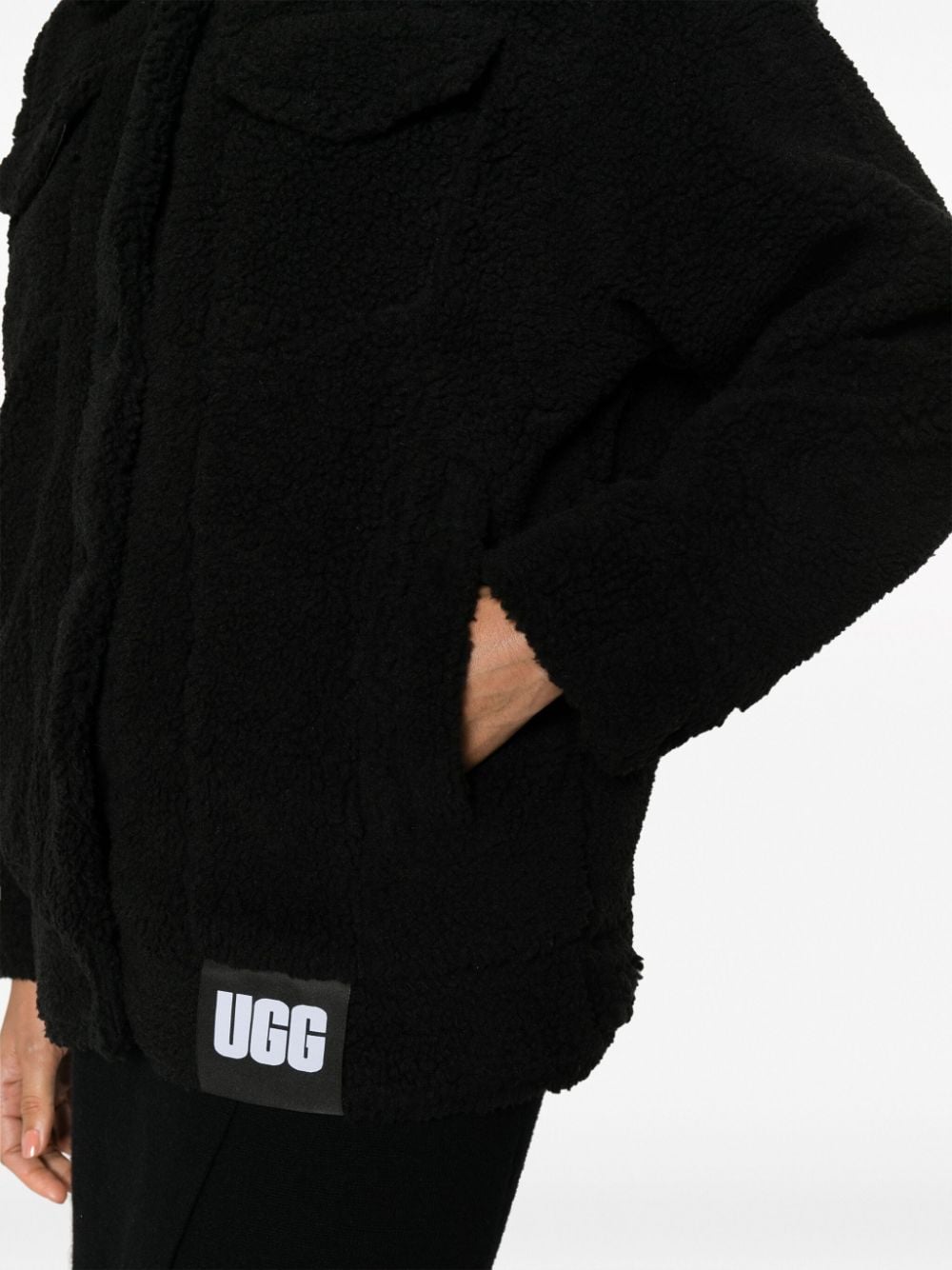 Shop Ugg Frankie Faux-shearling Jacket In Black
