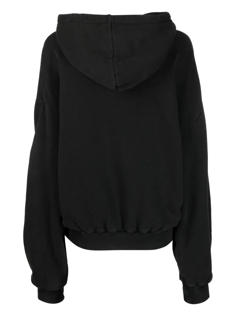 Halfboy logo-print drawstring cotton hoodie - Zwart