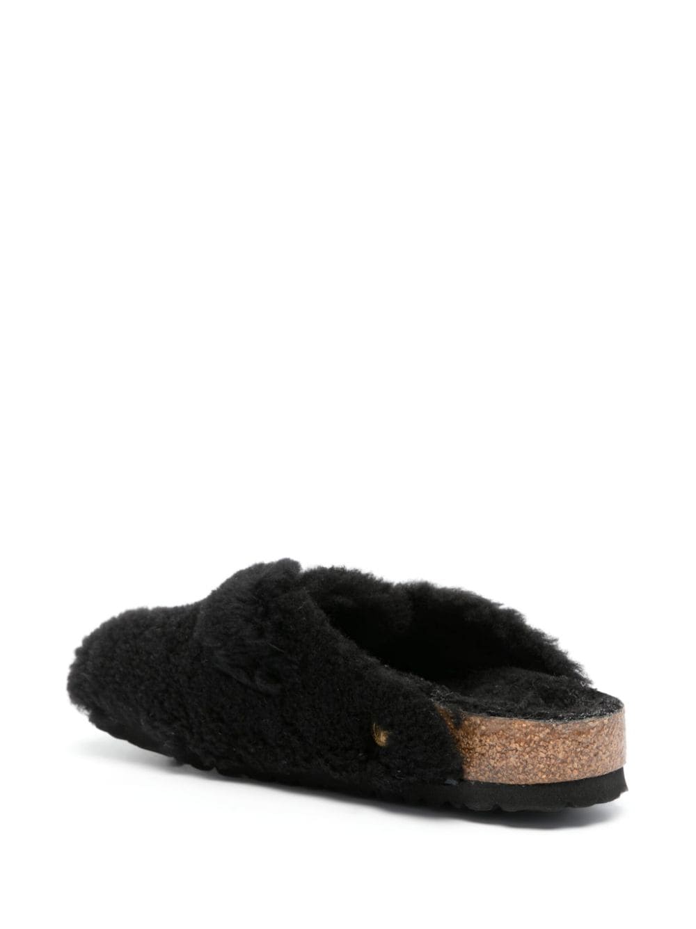 BOSTON BUCKLED SHEARLING SLIPPERS