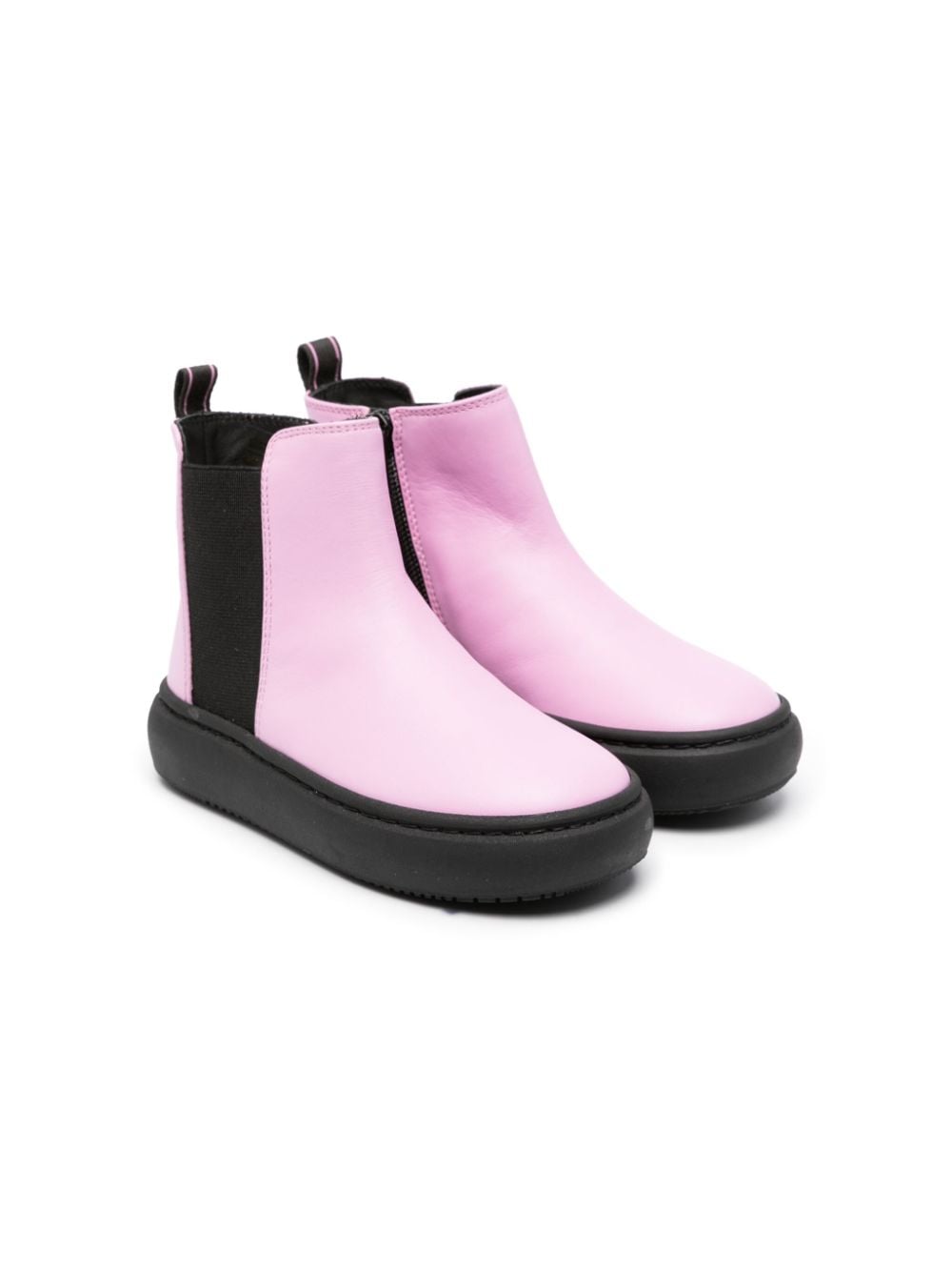 Emporio Armani Kids' 拼接及踝靴 In Pink