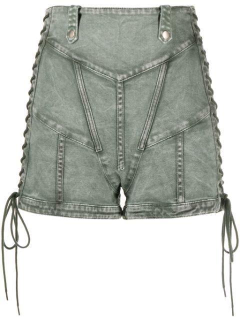 Jean Paul Gaultier lace-up denim shorts