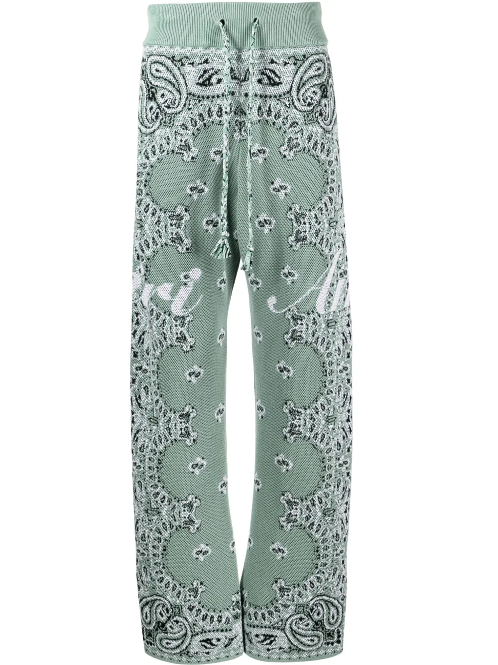 Amiri Bandana-print Straight-leg Trousers In Green