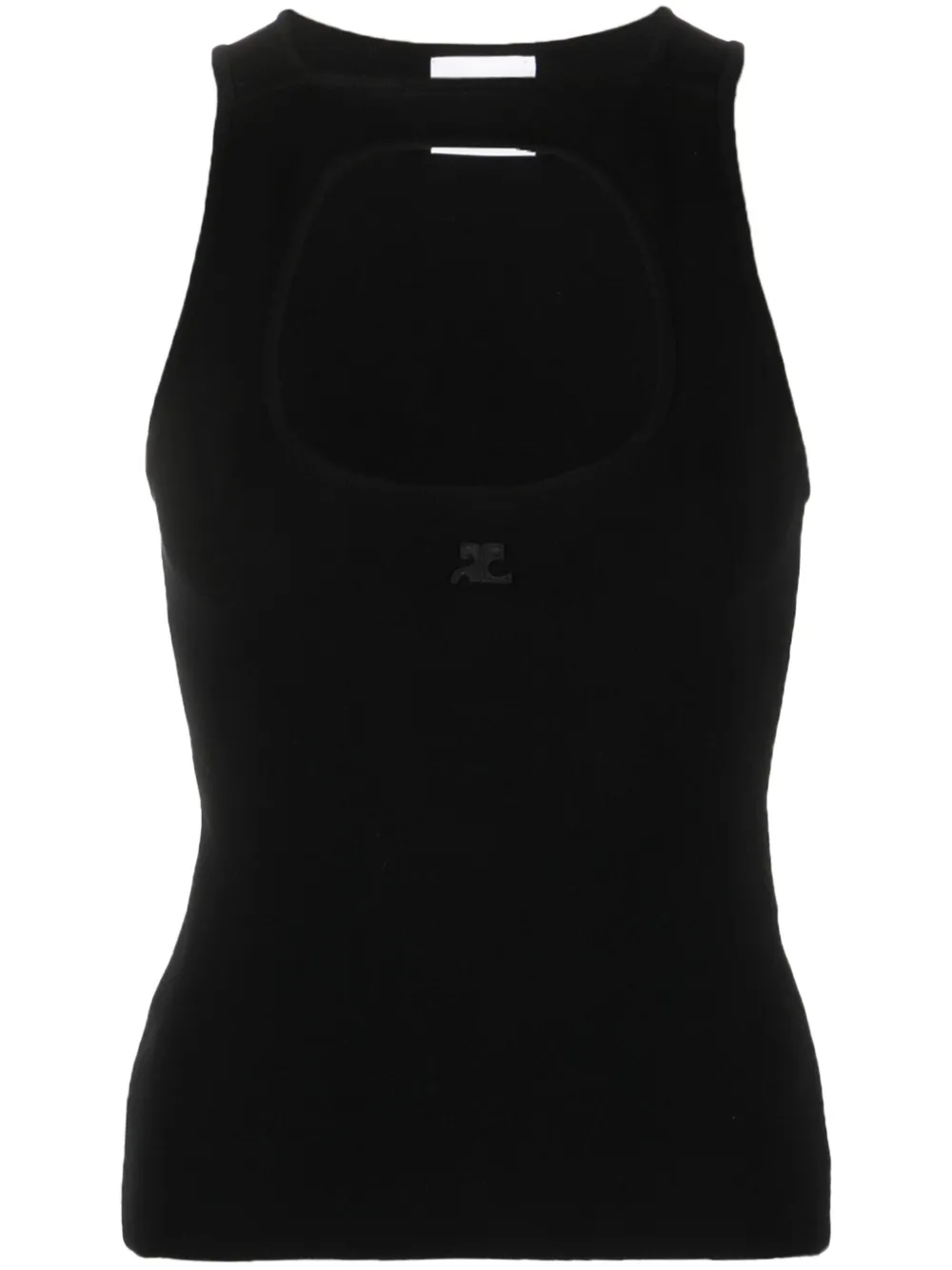 Courrèges Tanktop met logoprint Zwart