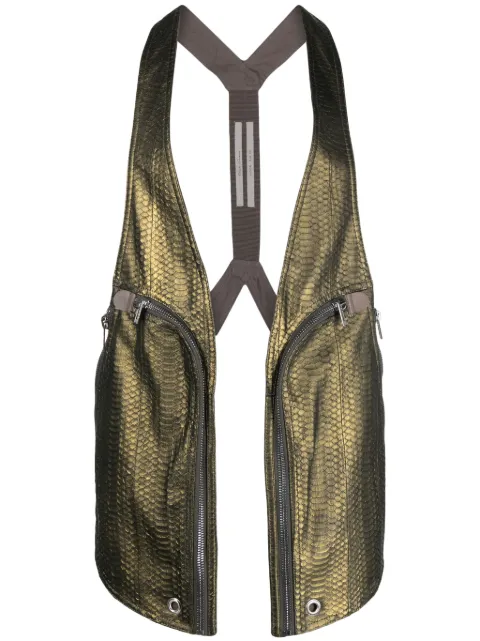 Rick Owens Bauhaus vest i slangeskind