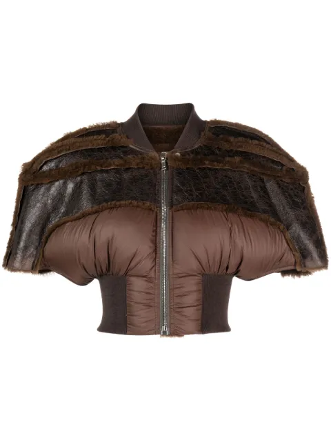 Rick Owens Luxor shearling girdered bomber jacket