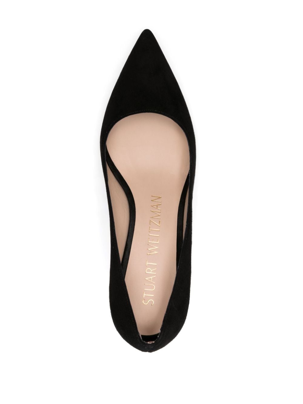 Shop Stuart Weitzman Stuart 75mm Suede Pumps In Black