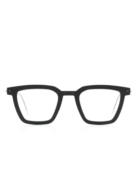 Lindberg square-frame titanium glasses