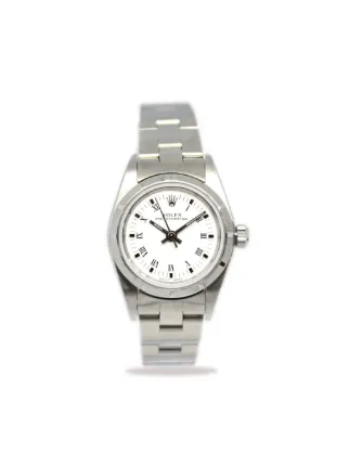 Rolex 2000 pre owned Oyster Perpetual 26mm White FARFETCH CA