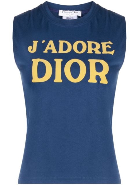 Christian Dior Pre-Owned 2002 Trägershirt mit Slogan-Print