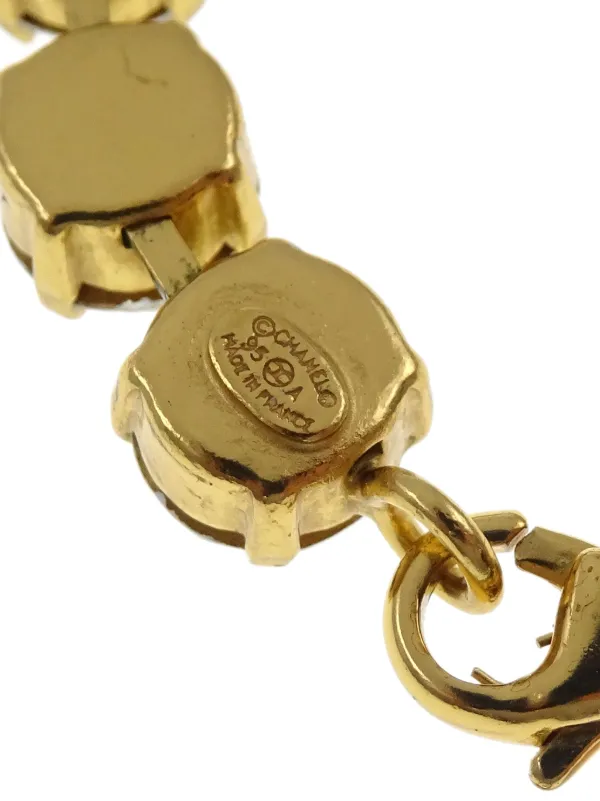 CHANEL Pre-Owned 1995 ココマーク クリスタル ブレスレット 