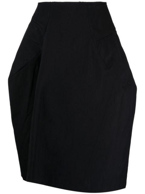 Comme Des Garcons panelled wool midi skirt Women