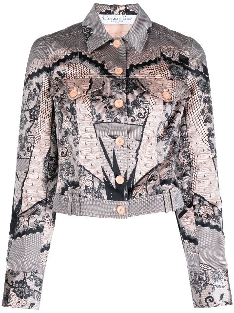 Christian Dior 2006 lace-embellishment jacket Women