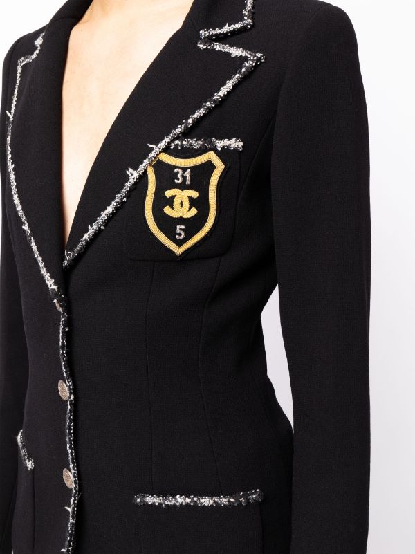 CHANEL Pre-Owned 2005 CC-emblem single-breasted Jacket - Farfetch