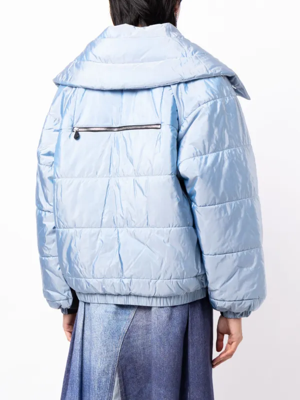 Oversized puffer shop jacket with taping