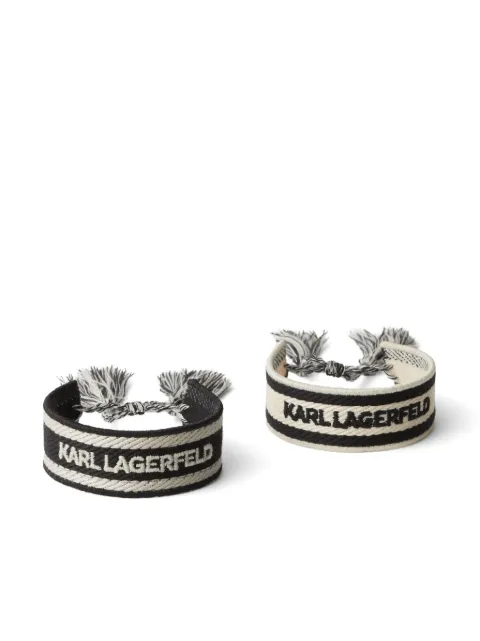 Karl Lagerfeld Essential woven bracelet (set of two)