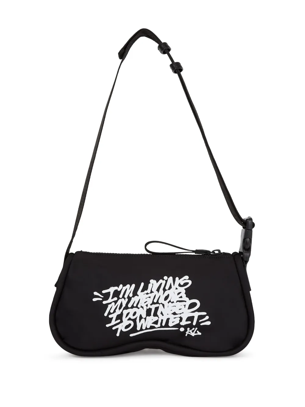 Karl Lagerfeld Jeans Sunglasses schoudertas met graffiti-print - Zwart