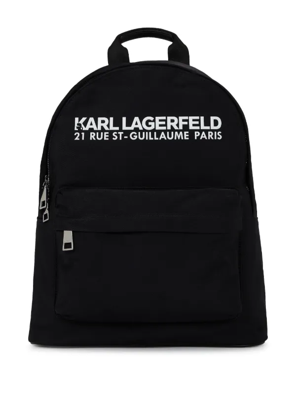 Karl Lagerfeld Paris 21 Rue St Guillaume Black Backpack Large 201W3075 Work Play Karl Lagerfeld Paris 21 Rue St Guillaume Black Backpack  main image 2