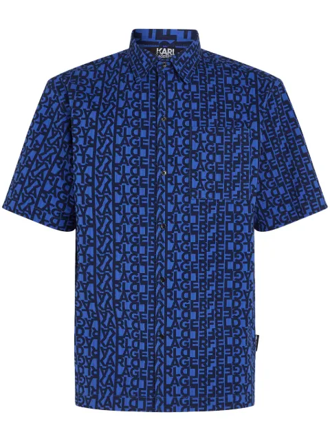 Karl Lagerfeld camisa con logo entretejido