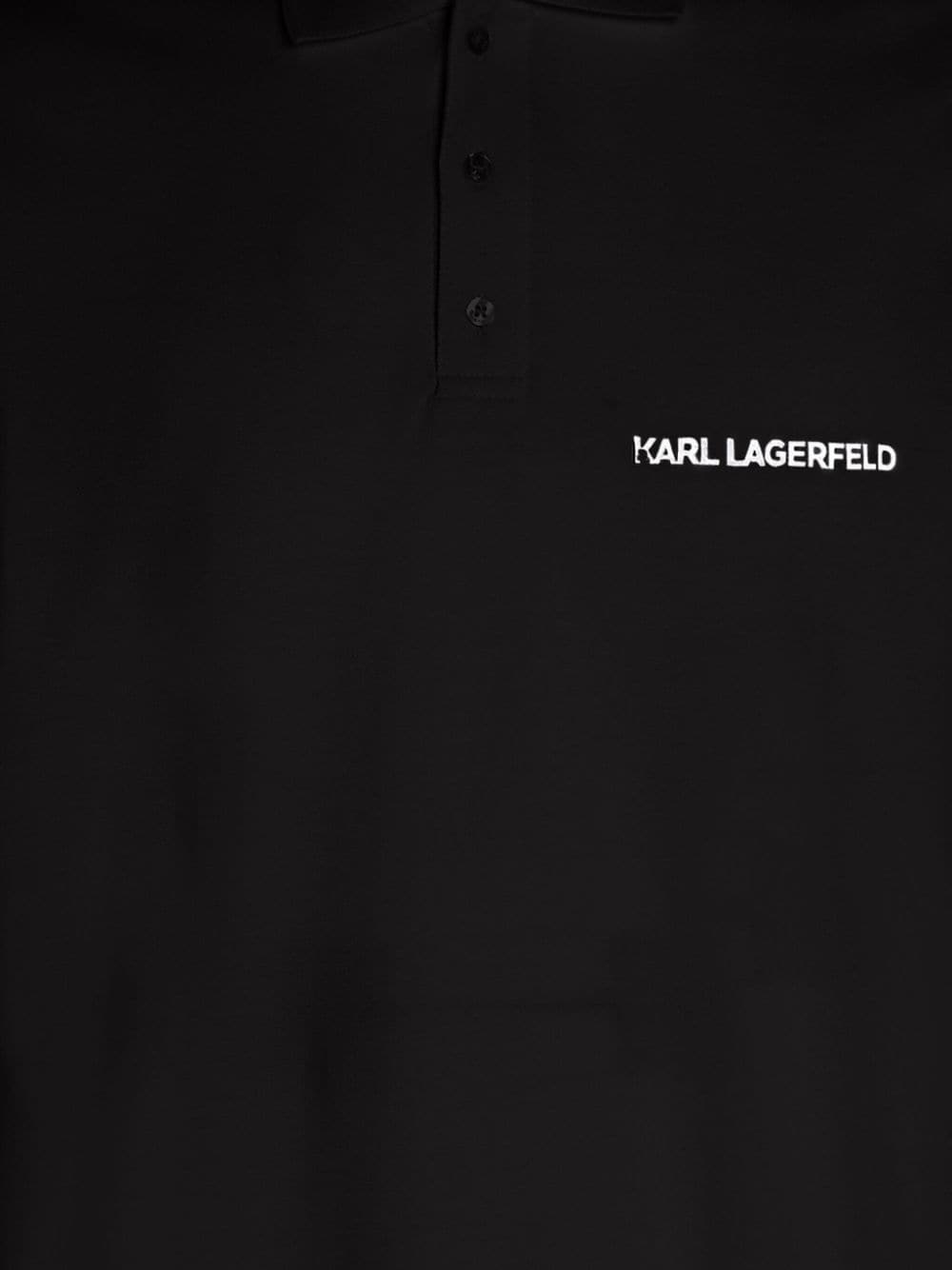 Karl Lagerfeld Poloshirt met logoprint - Zwart
