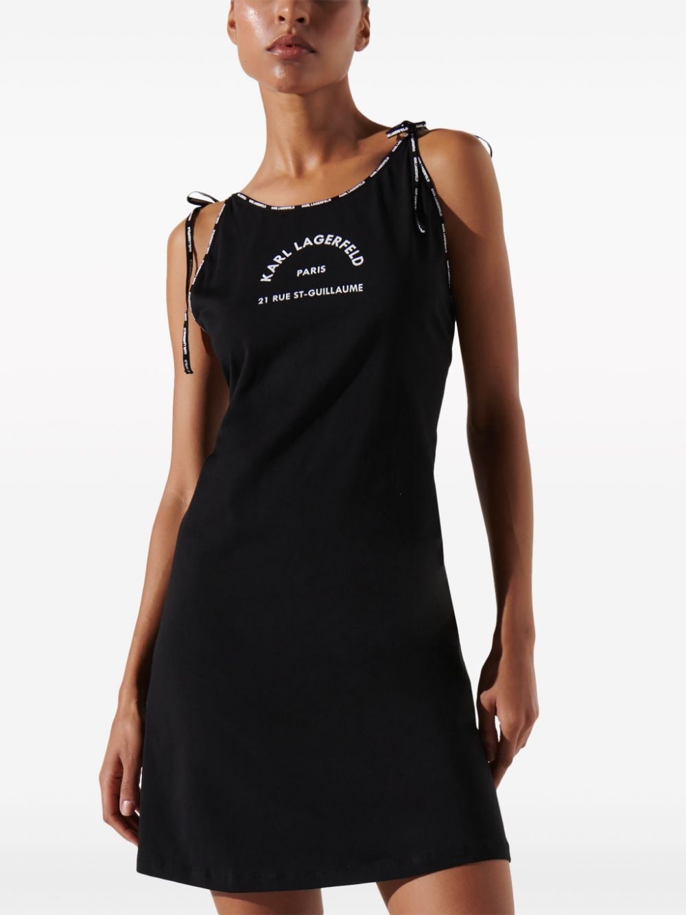 Shop Karl Lagerfeld Rue St-guillaume Beach Dress In Black