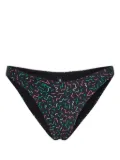 Karl Lagerfeld geometric-print high-leg bikini bottoms - Black