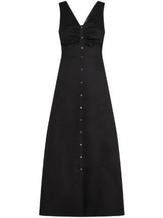 karl lagerfeld long black dress Long evening dress with rhinestone and pearls neckless Karl Lagerfeld Paris For Sale at 1stDibs