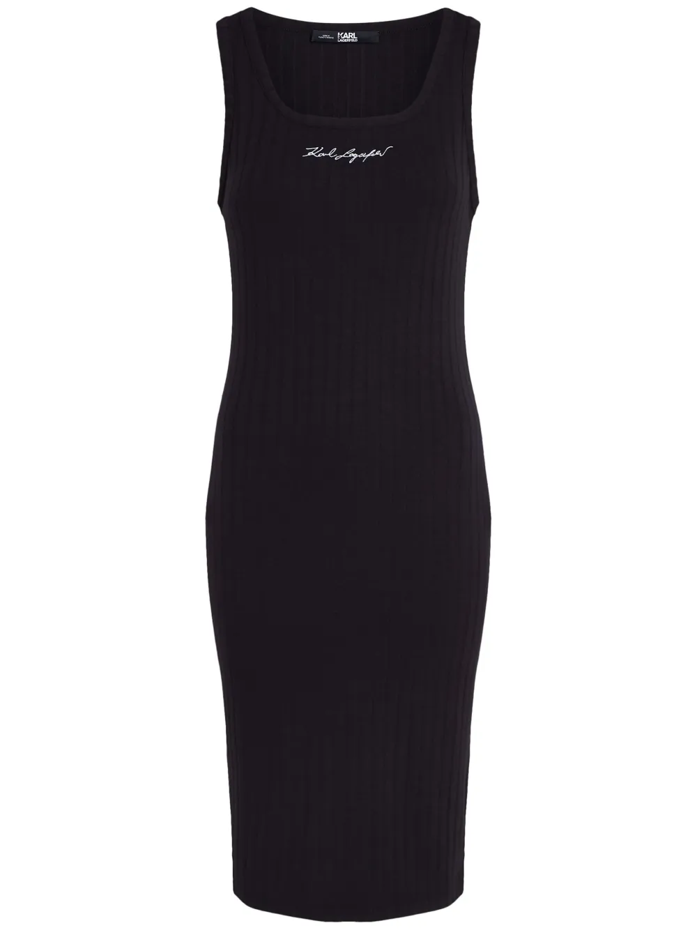 Karl Lagerfeld Ribgebreide mini-jurk Zwart