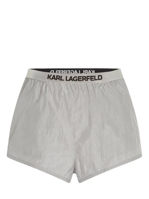 Karl Lagerfeld logo-waistband beach shorts
