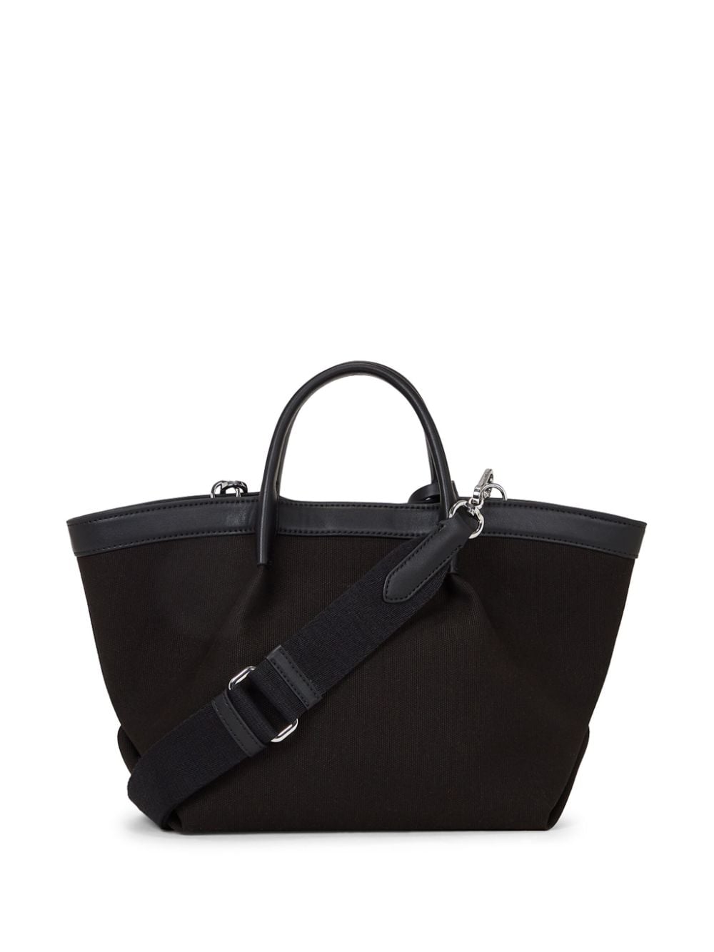 Shop Karl Lagerfeld Small Hotel Karl Canvas Tote Bag In Black