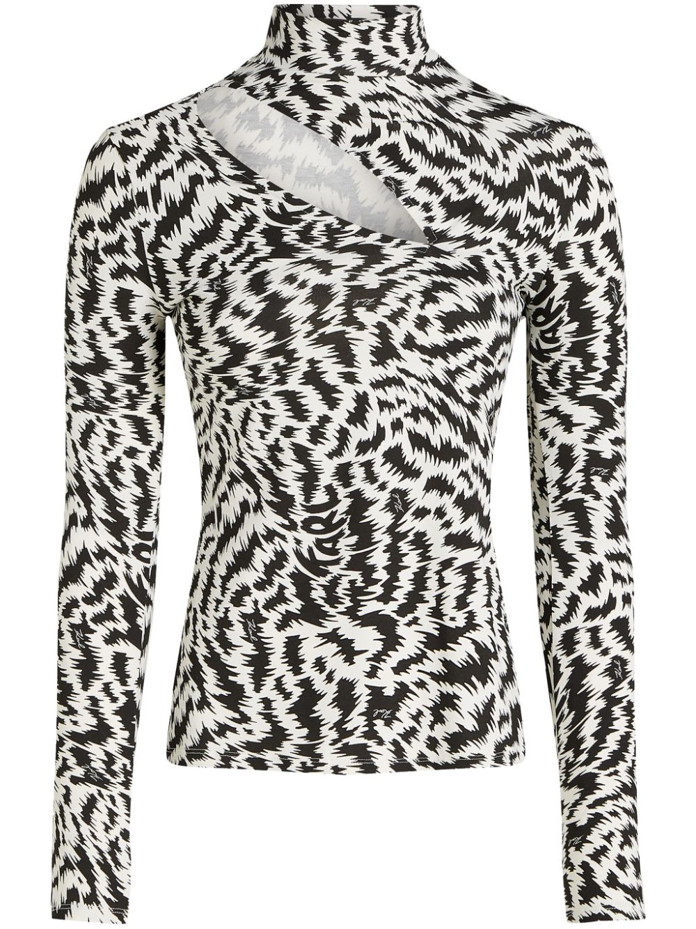 Karl Lagerfeld Elektrika Abstract-print Top In White