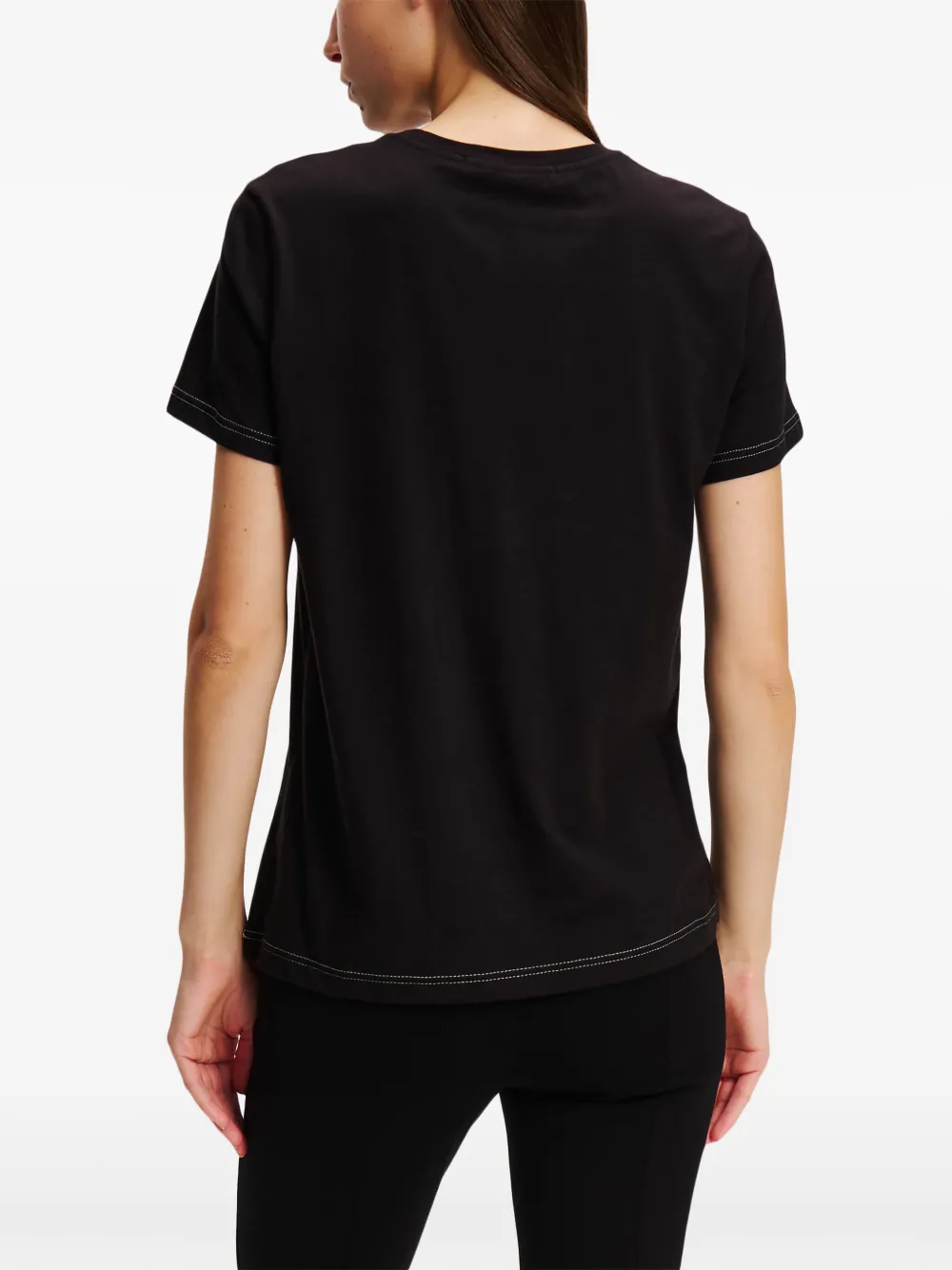 Karl Lagerfeld T-shirt met geborduurd logo Zwart