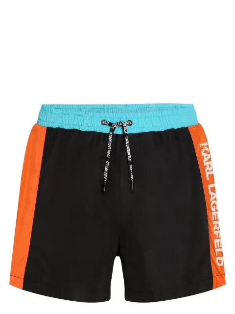 Karl Lagerfeld colour-block swim shorts