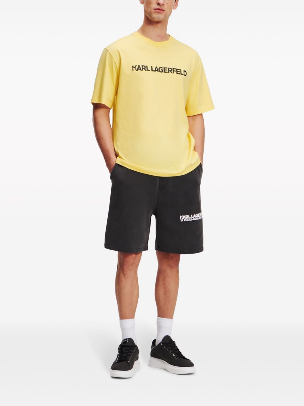 Karl Lagerfeld T-shirt met logo - Geel