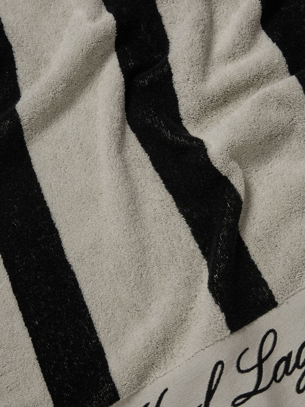 Shop Karl Lagerfeld Hotel Karl Striped Beach Towel In Neutrals