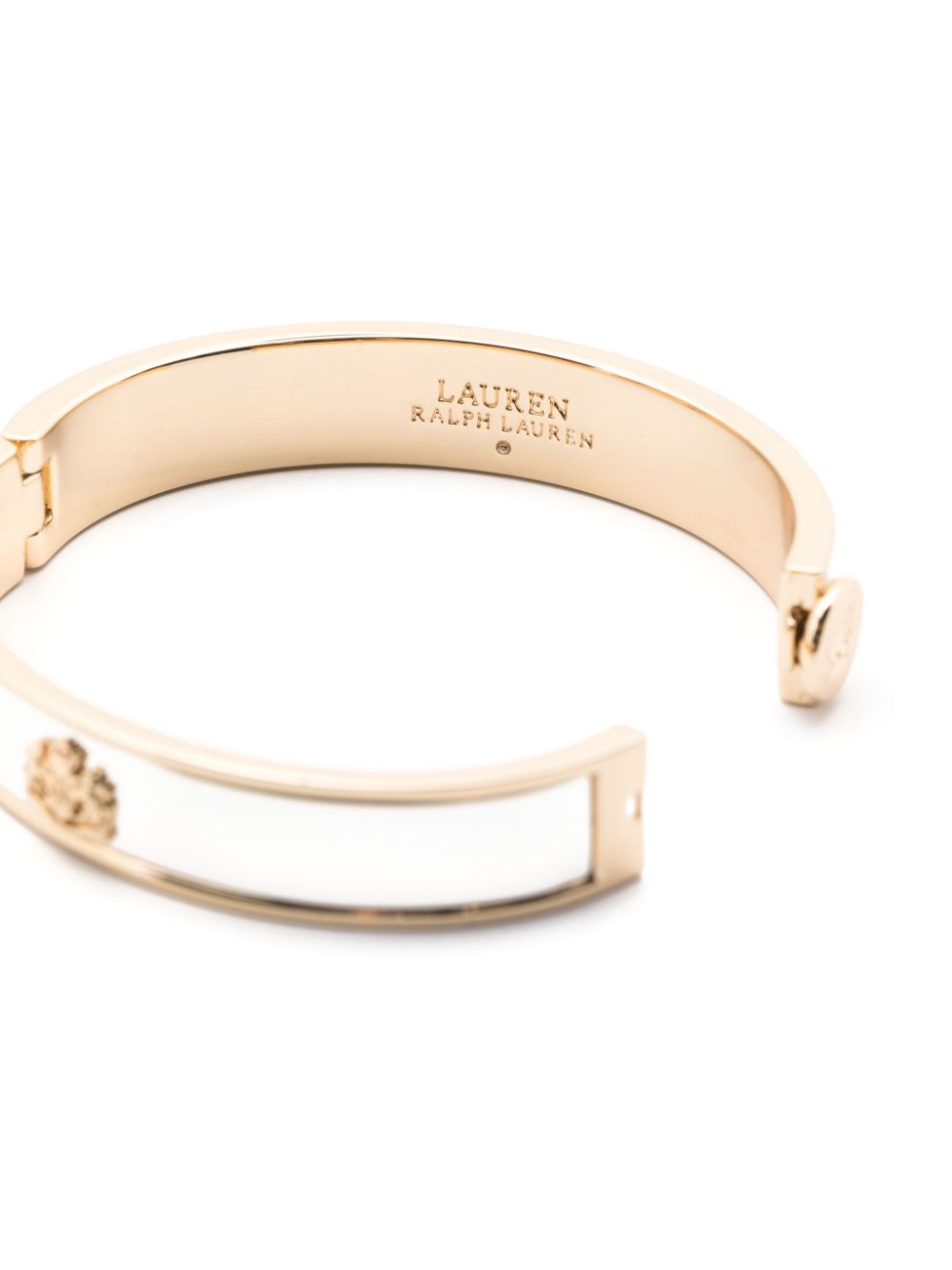 Lauren Ralph Lauren mixed-hardware logo-plaque bracelet - Zilver