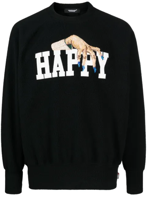 Undercover bead-embellished fleece sweatshirt