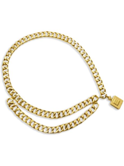 HOT SALE CHANEL 1990-2000s perfume-pendant chain-link belt Women