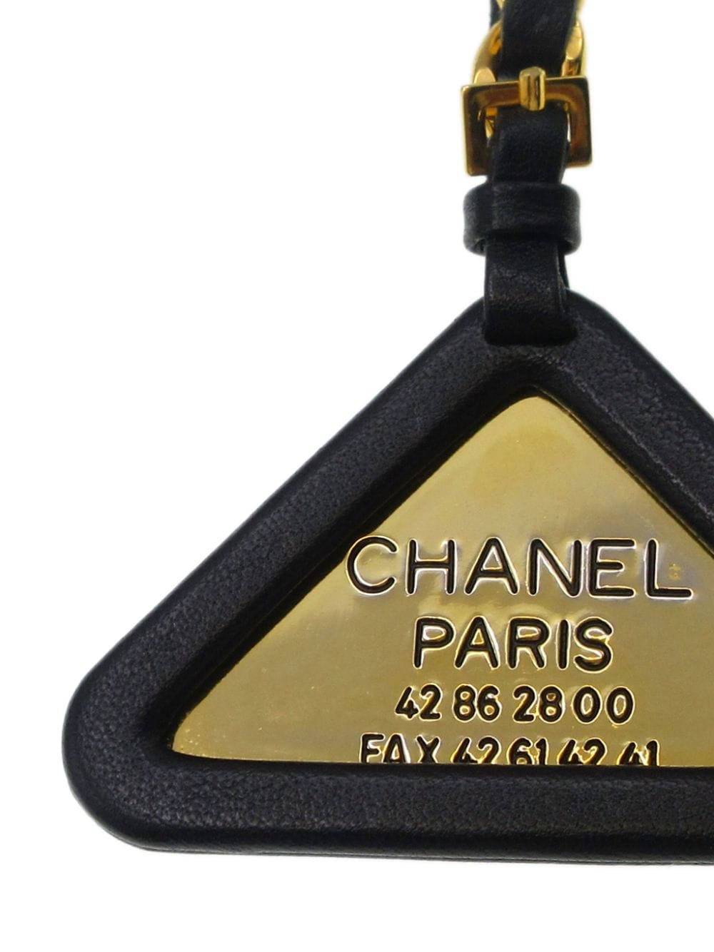 Pre-owned Chanel 1994 Logo-engraved Key Ring In Gold