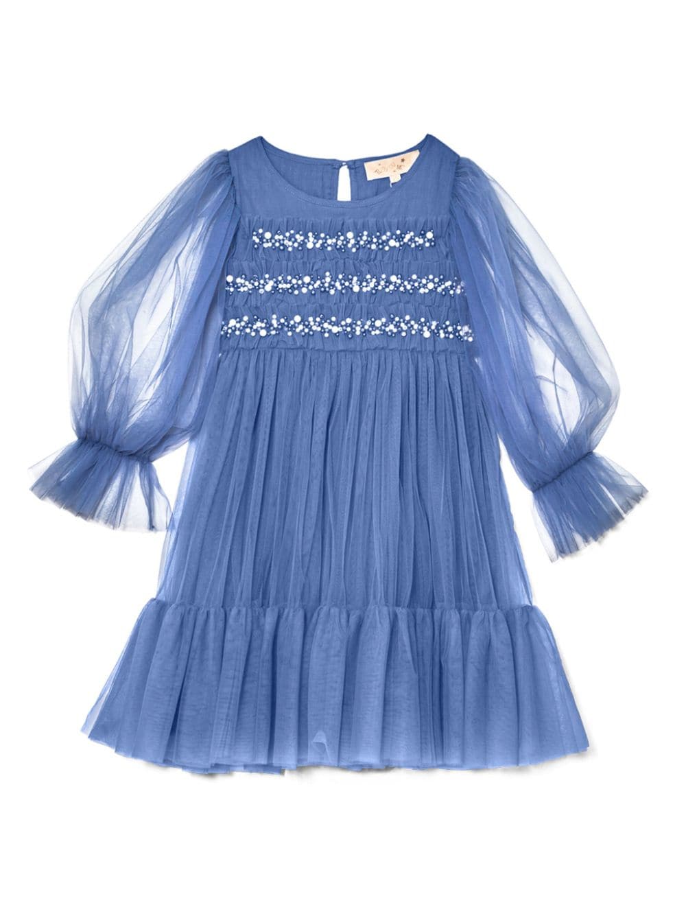 Shop Tutu Du Monde Neva Bead-embellished Tulle Dress In Blue