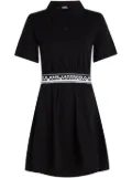 Karl Lagerfeld logo-waistband polo minidress - Black