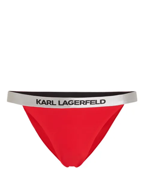 Karl Lagerfeld bikini bottom con logo en la pretina