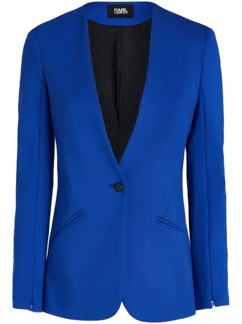 Karl Lagerfeld collarless single-breasted blazer