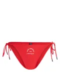 Karl Lagerfeld logo-print string bikini bottoms - Red